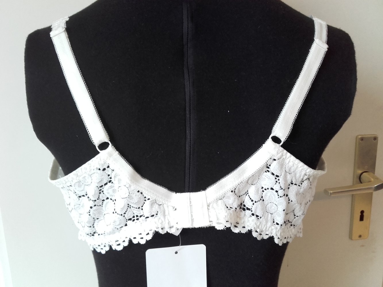 weißer durchscheinender Spitzen BH von Elbrina, 90D