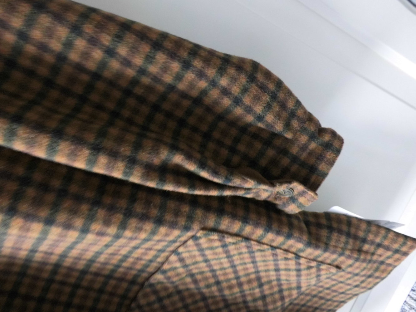 Verse, edle Wolljacke, Brit Chic, Tweed Optik, Hahnentritt, braun kariert, Gr. 36 / 38 / 40 , Neu mit Etikett