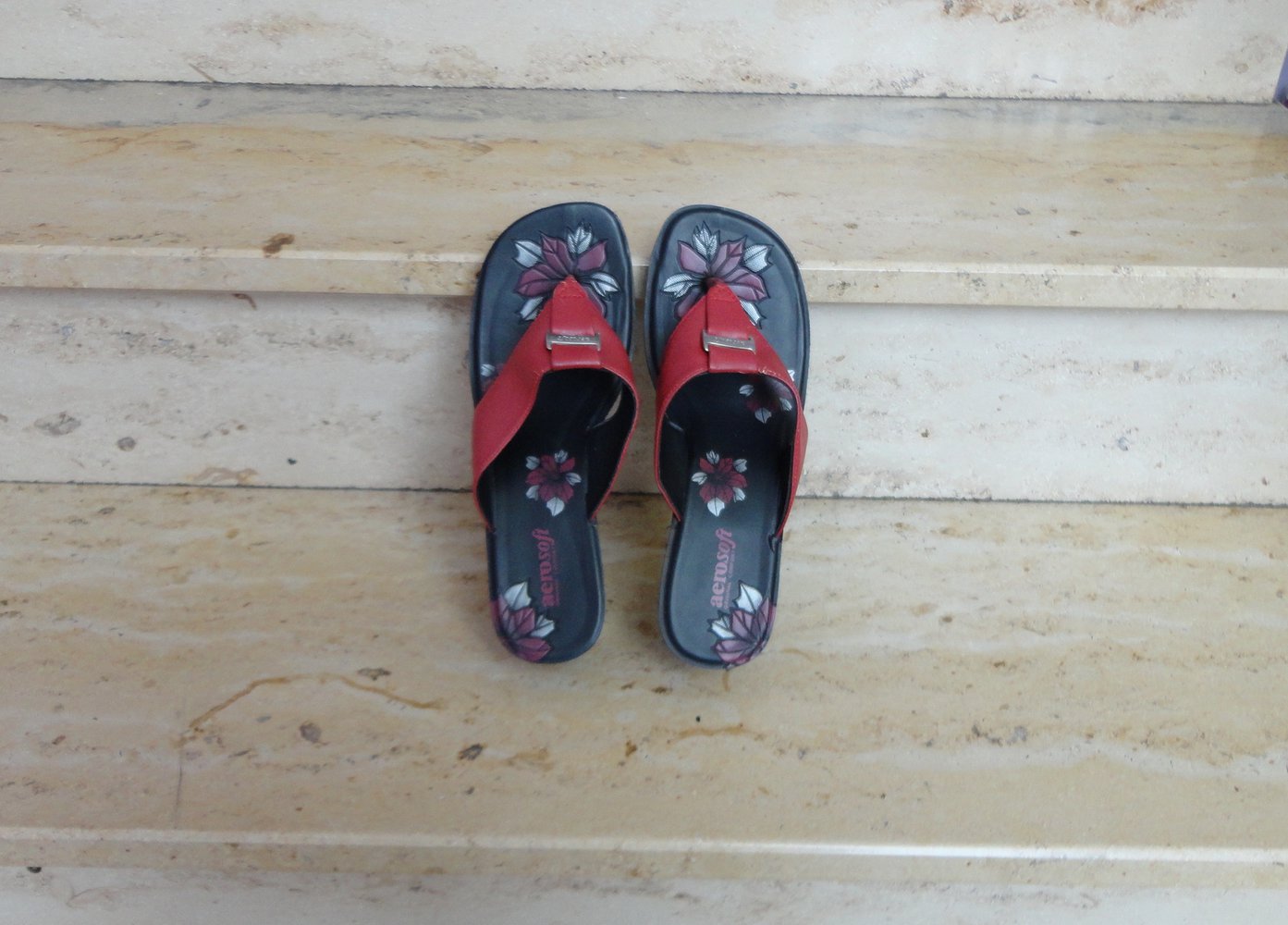 Sandalen Absatz Sommer rot schwarz
