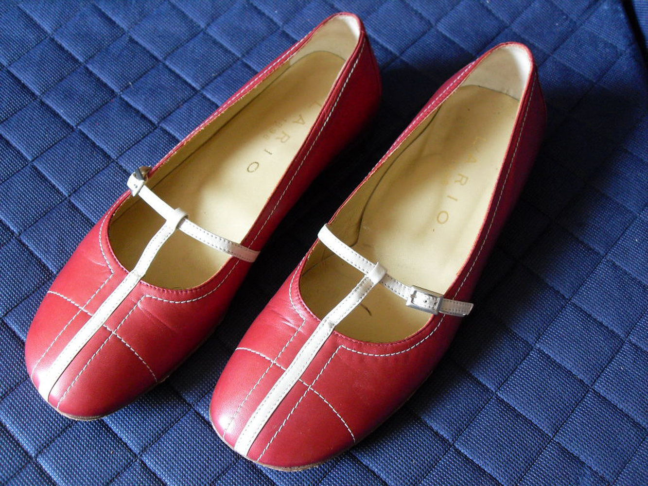 LARIO Schuhe Gr.37 neuwertige Ballerinas bicolor red SHOES