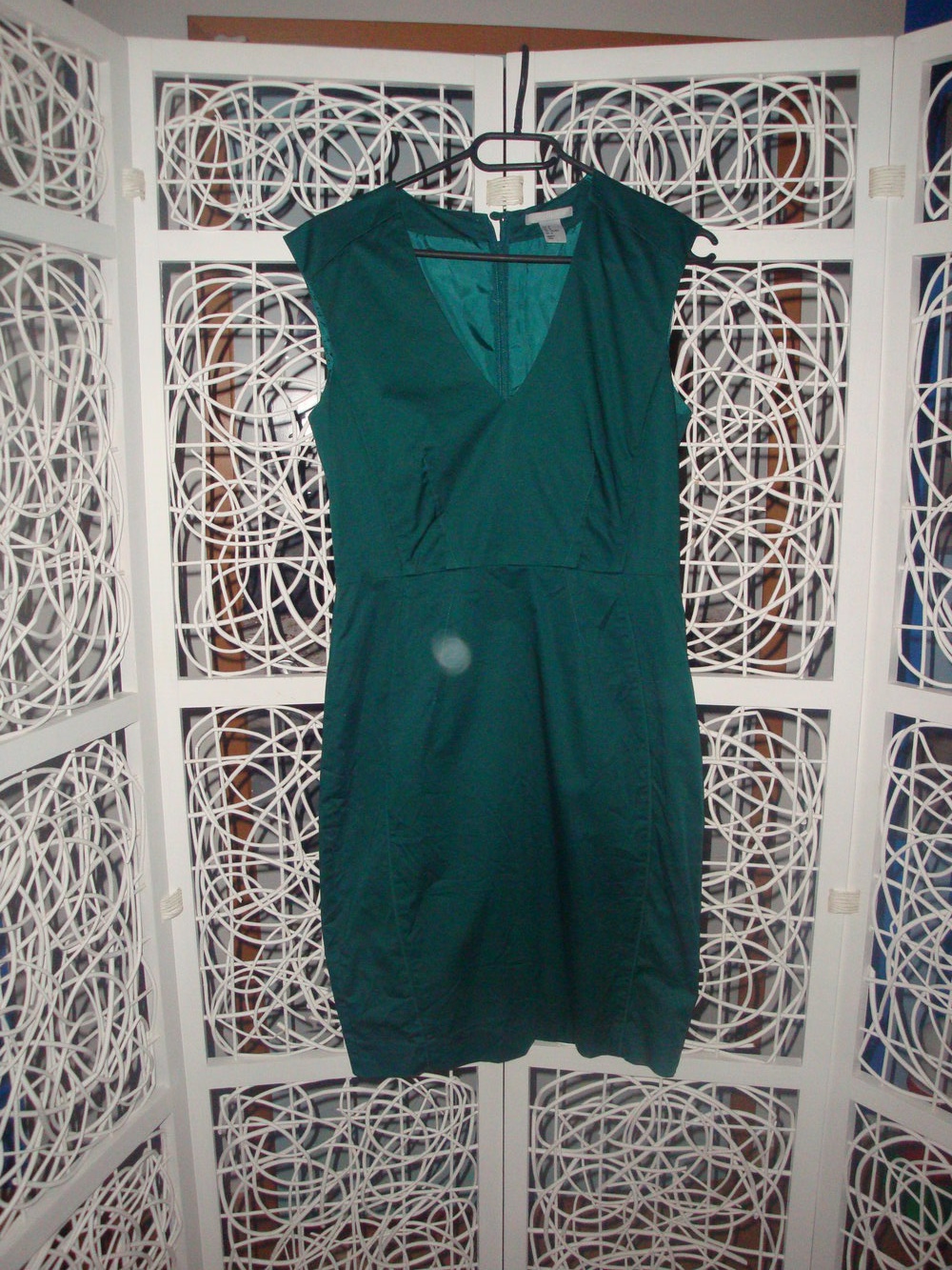 Grünes Bleistiftkleid Knielang