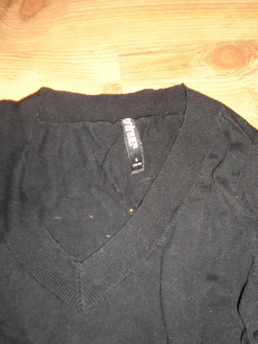 Schwarzer Pullover/Longsleeve - Größe S 34/36 - guter Zustand!