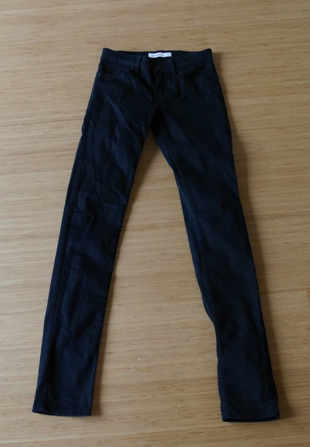 schwarze Jeans W26 Long