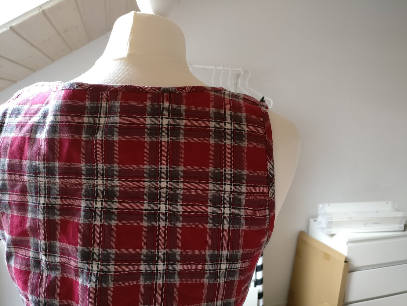 Schottenkleid Damen College Gr. 36 S kariert Karo