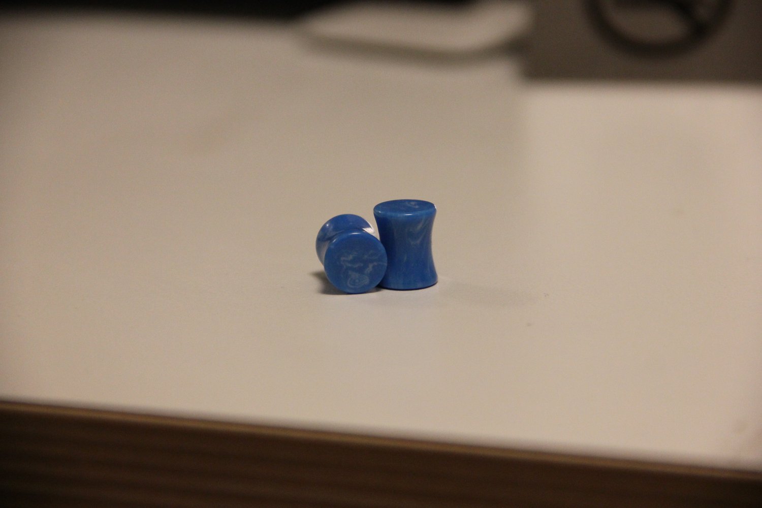 Blau marmorierte Plug 8mm