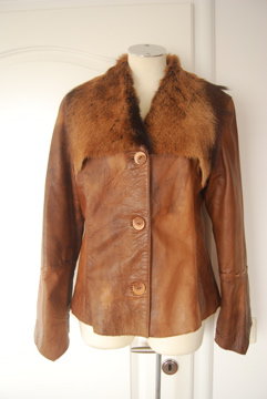   Extravagante   Edle Lederjacke  Jäckchen  Trendi