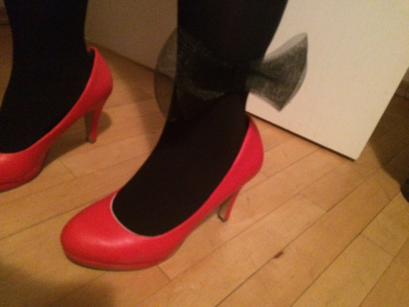 Gaiters schwarz Schleife groß