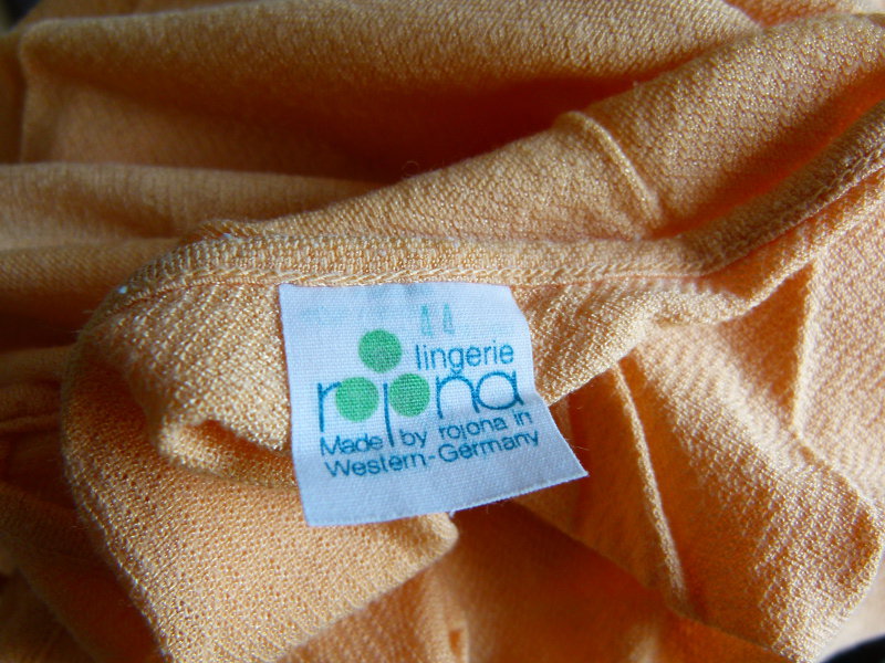 80er Jahre Sommer Top, apricot orange, mit Stickerei, Boho Goa Festival Strand Retro Vintage 80s