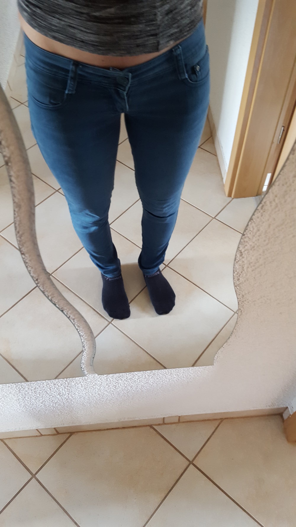 Schöne blaue Hose
