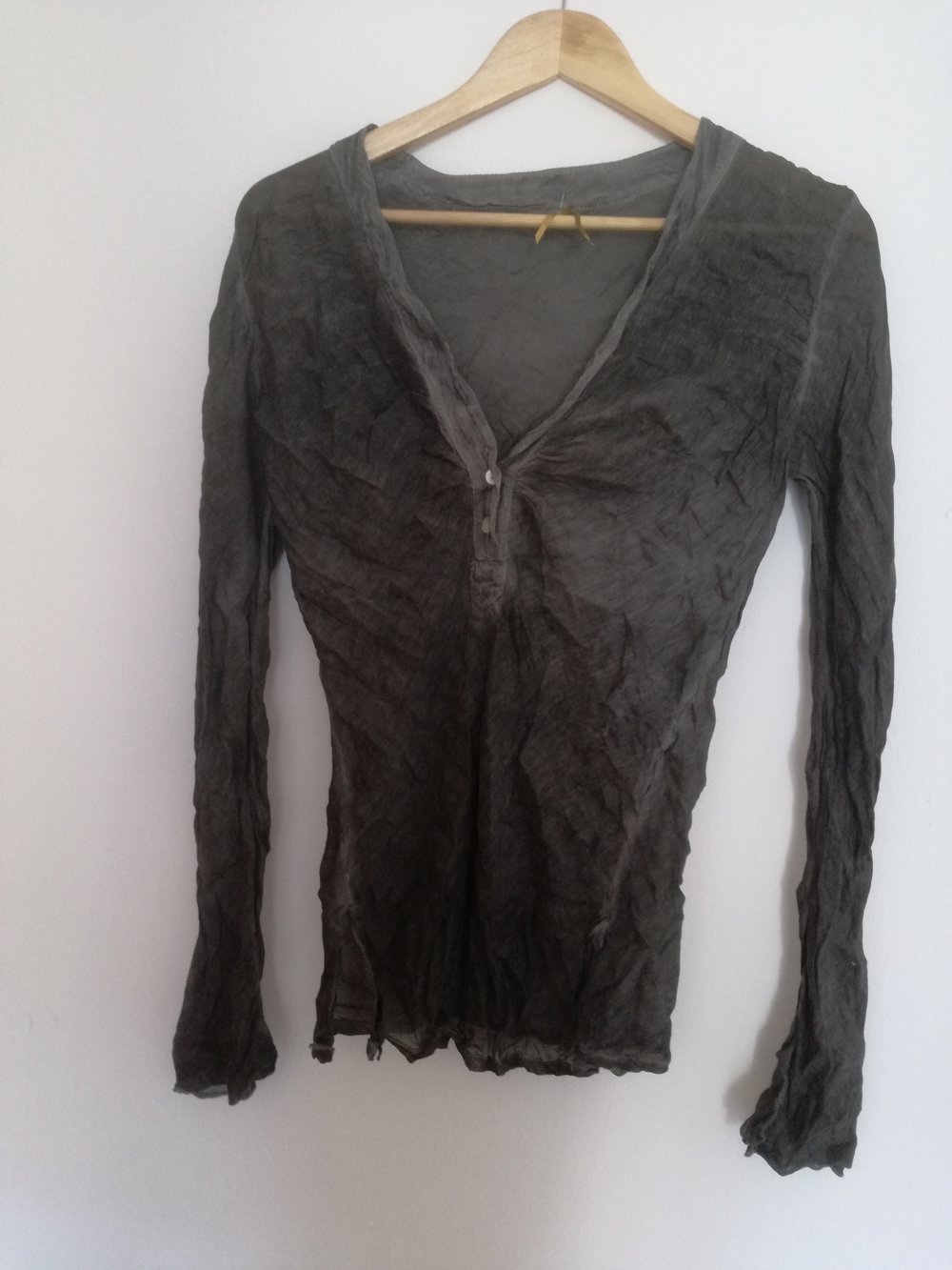 Langärmliges Oberteil grau von V. Milano