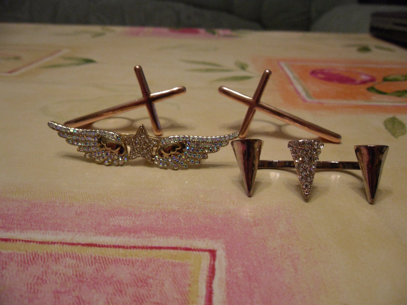 Doppelringe gold/rosegold-farben