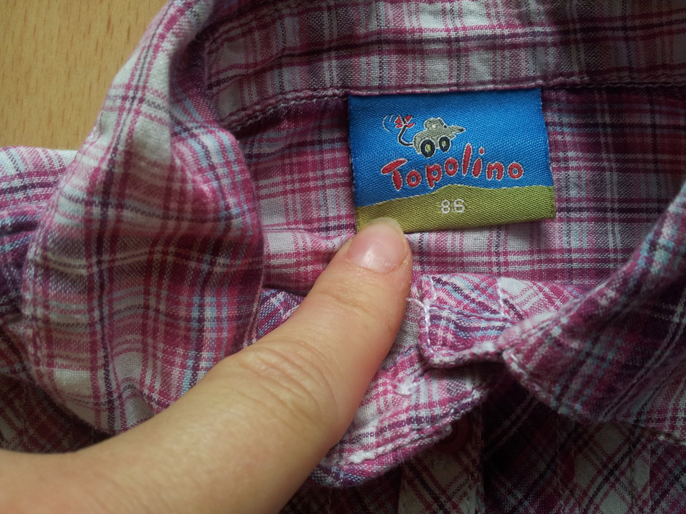 Bluse Hemd lila rosa pink weiß kariert Gr. 86 