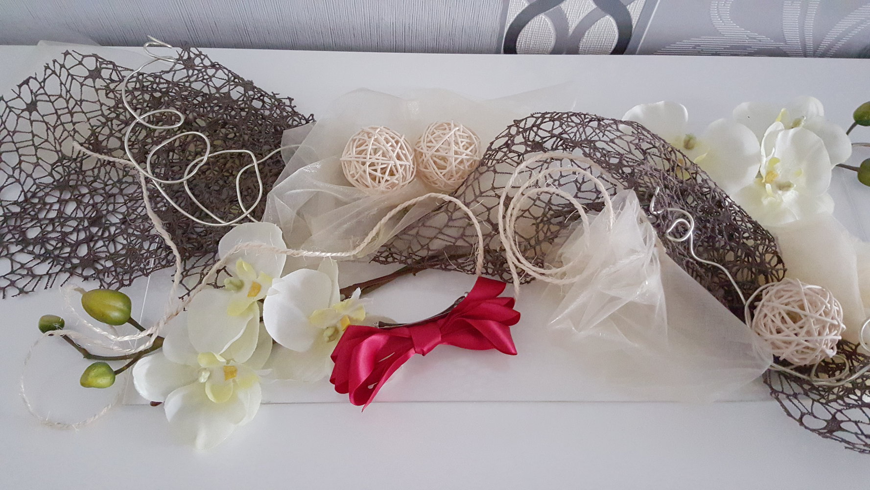 Lolita Cosplay Accessoire Schleife Rot Haarschmuck Uni 