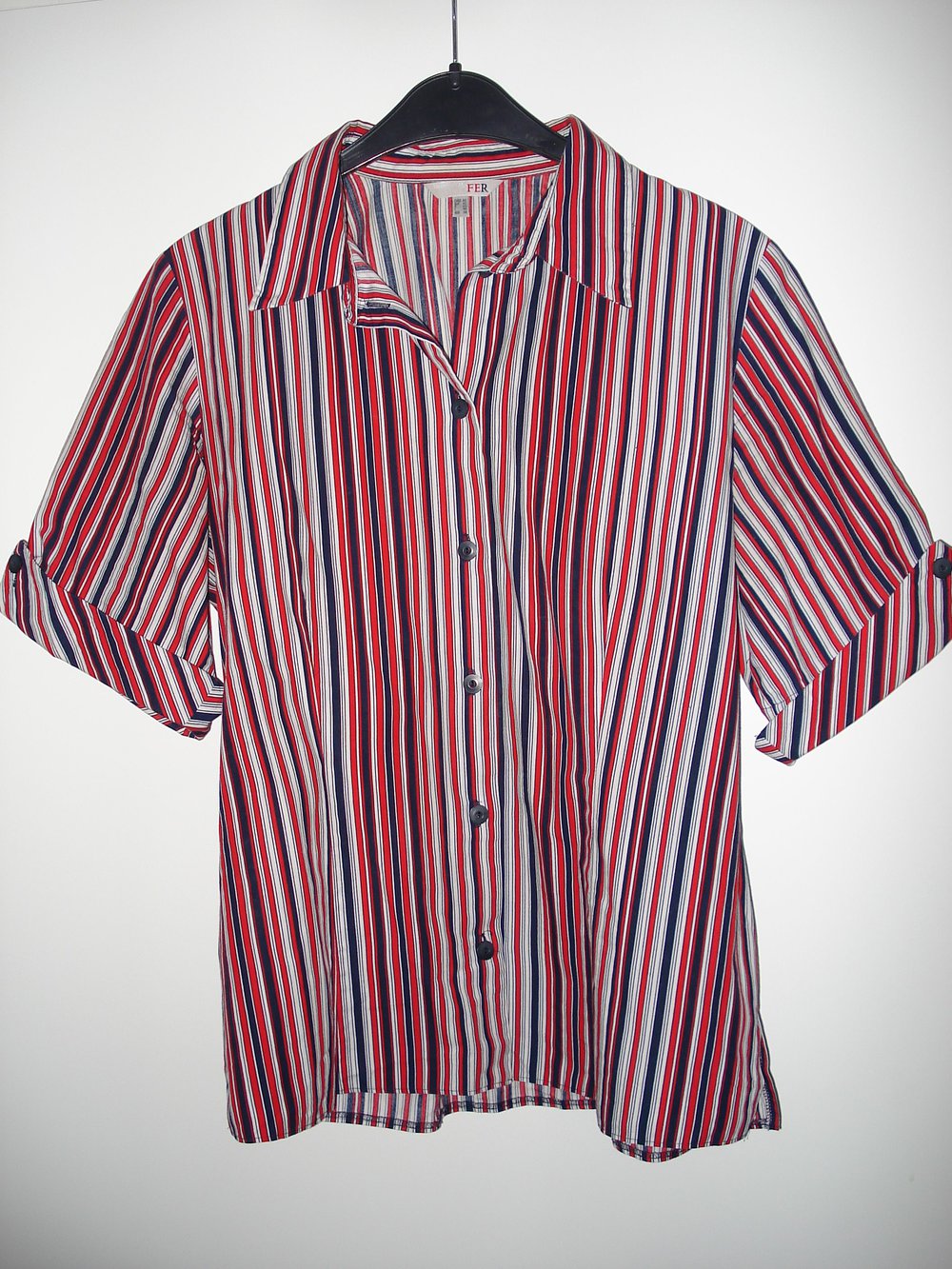 gestreifte Kurzarmbluse