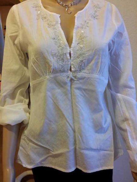Süsse Weiße Bluse mit steinchen von Amisu / Amisu