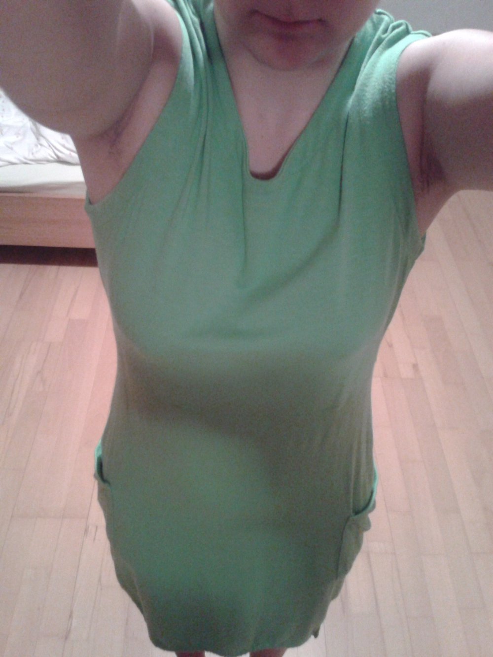 Sommerkleid lang grün Taschen