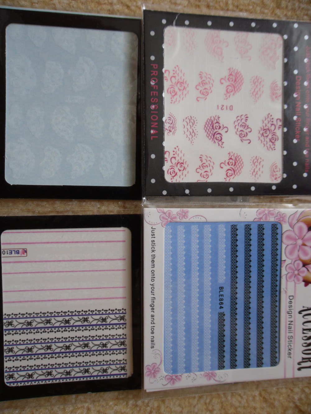 Nagelsticker Wassertransfer Spitze