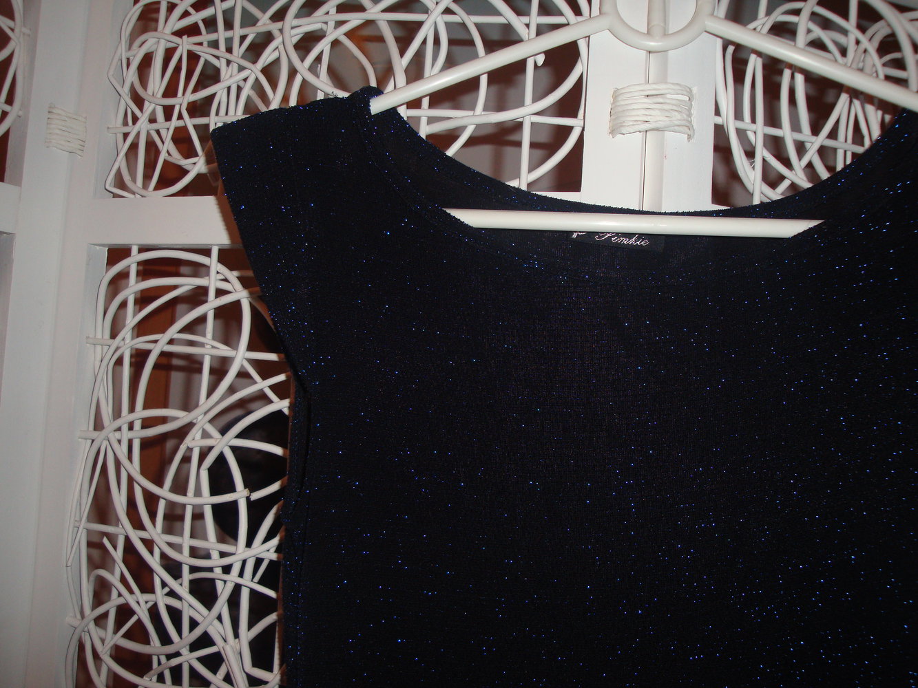 blau-glitzerndes Partykleid