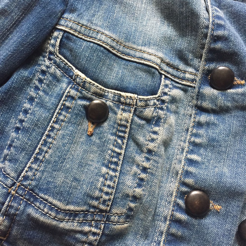 Blaue Jeansjacke von Mango