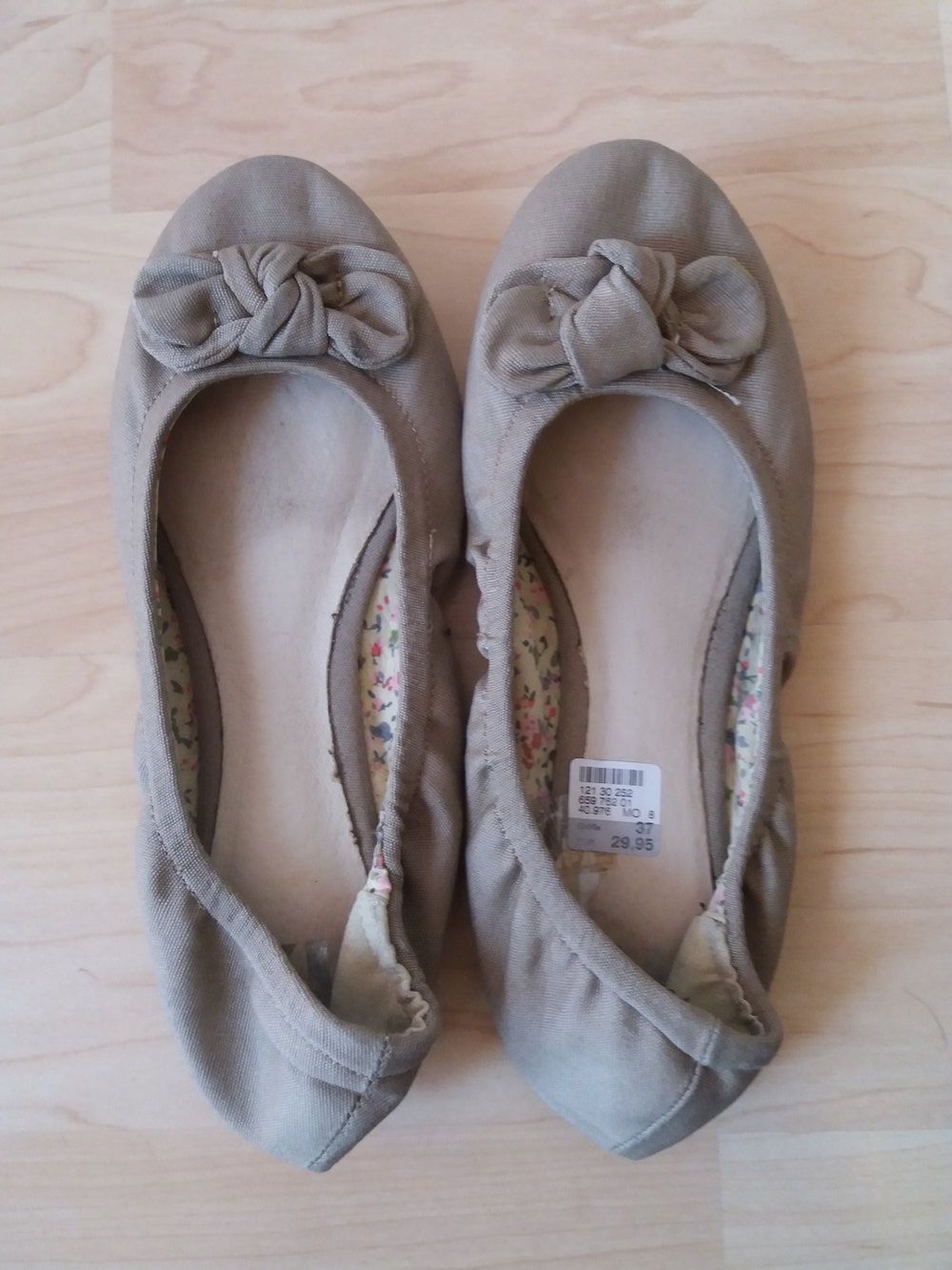 Ballerinas Görtz 37 Beige Nude Schleife 