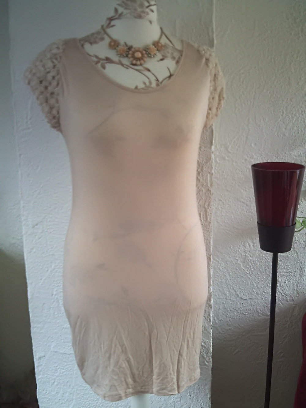 Nude Rosenärmel Kleid Rare London 42 neu