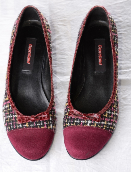 Pumps Gr.39 / 40 mit kleiner Schleife Pfennigabsatz 