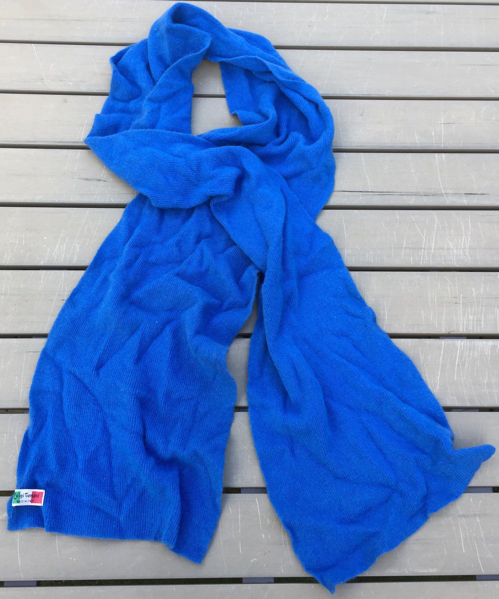 SCHAL Strickschal FEINSTRICK royalblau 