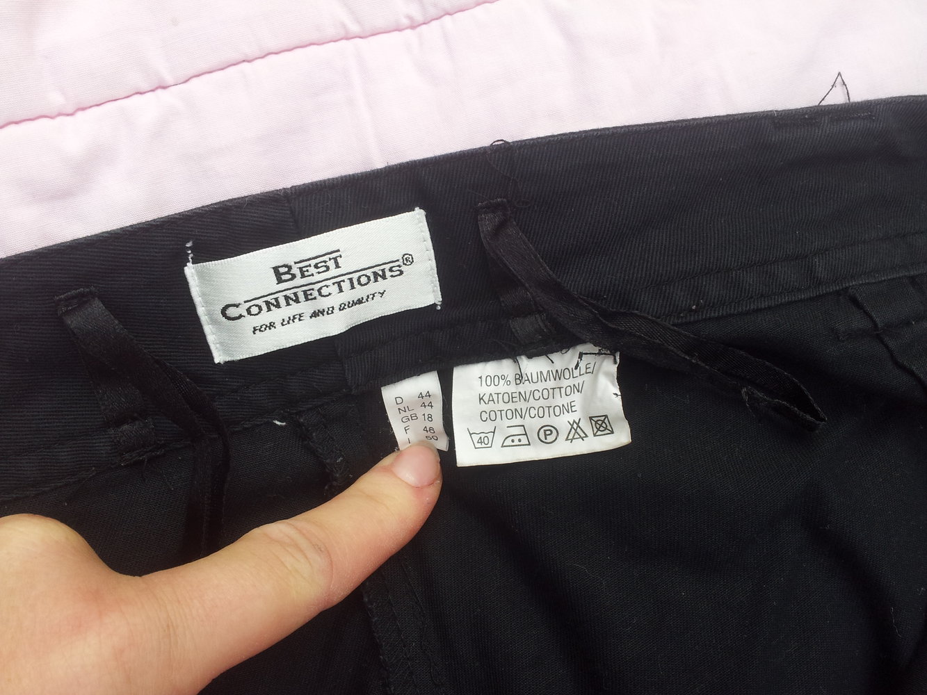  Hose schwarz Baumwolle Gr. 44 