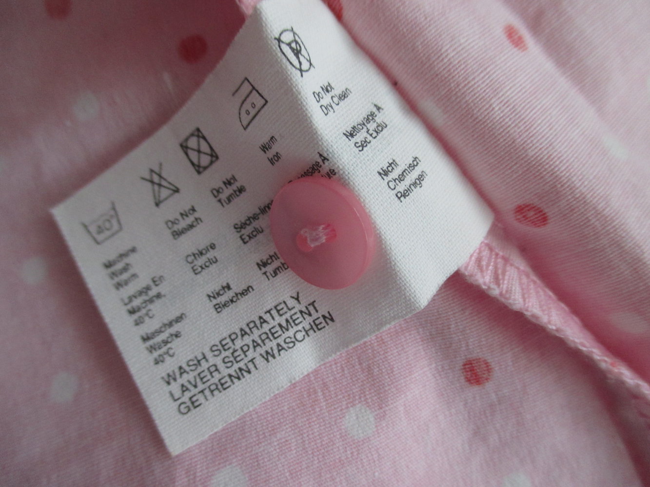 zuckersüße Bluse von Esprit, rosa mit Pünktchen, Gr. 38 
