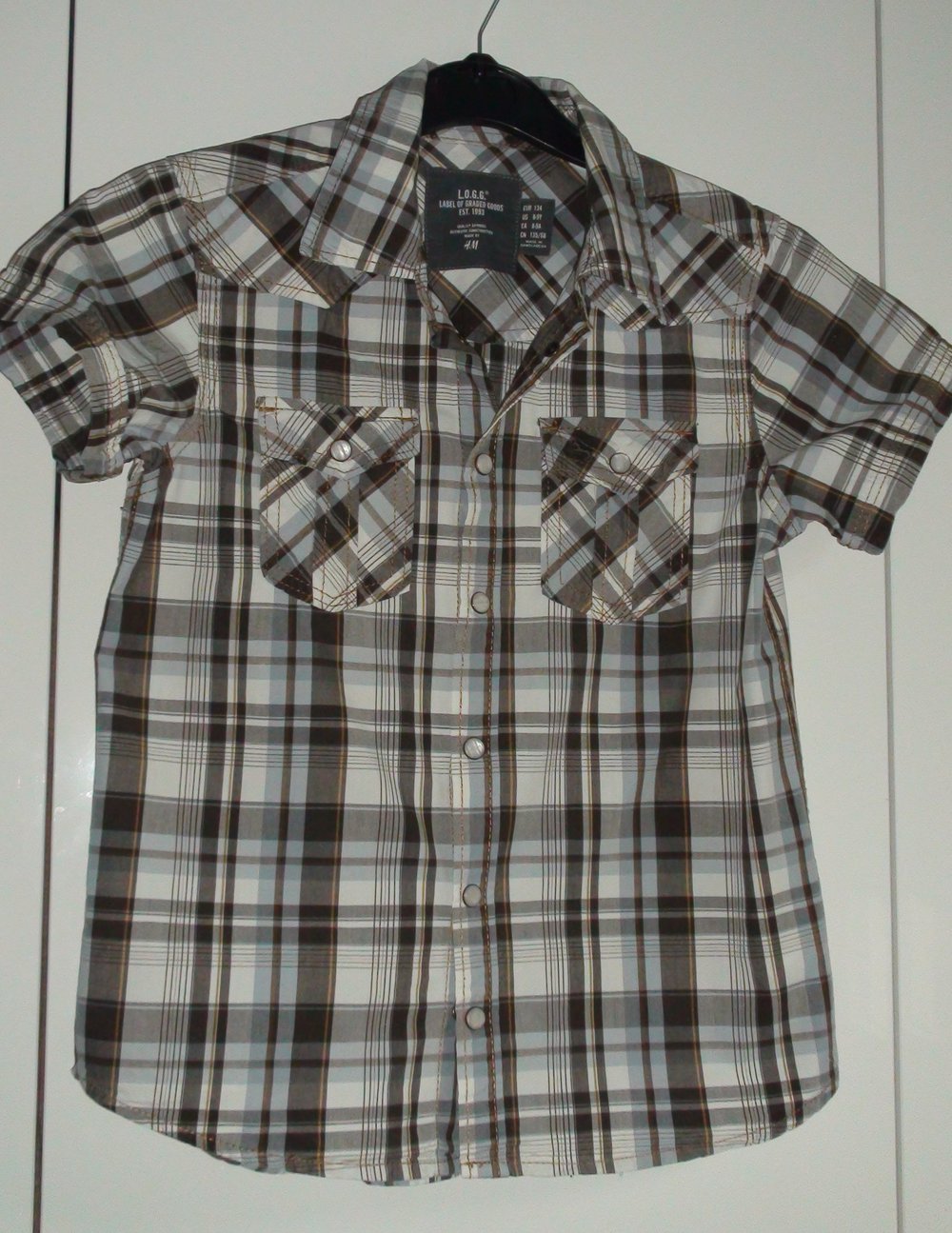 H&M Kurzarm-Hemd für Jungs Gr.134