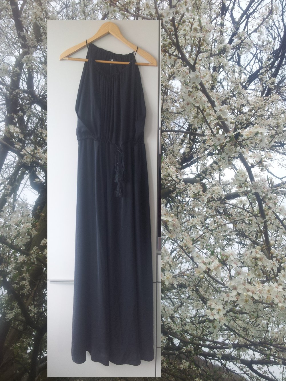 Bodenlanges Kleid - Kordeln - H&M - Schwarz - Größe M