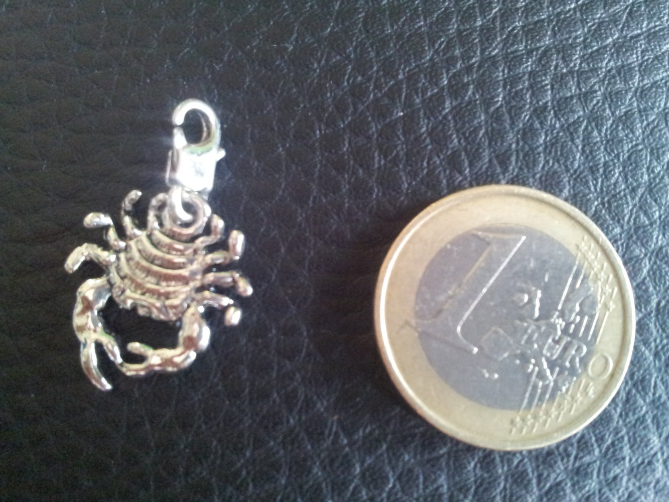 Modeschmuck Kettenanhänger Krebs Karabiner NEU