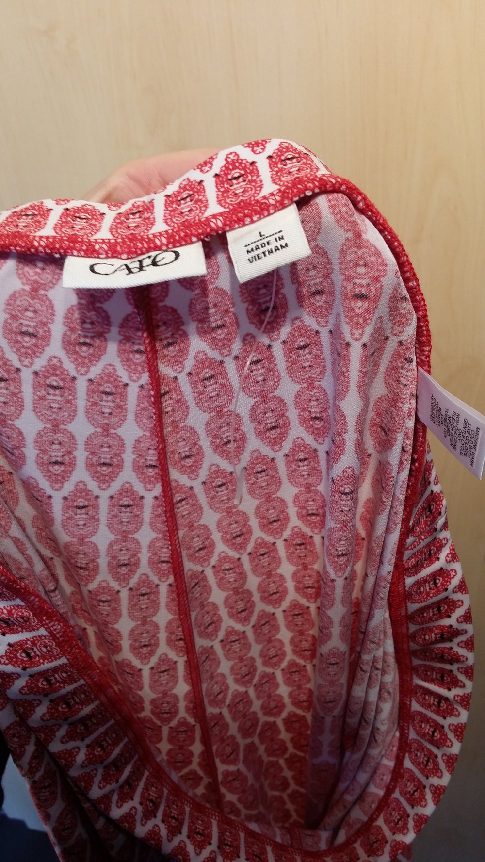 Freizeithose neu - CATO rot gemustert