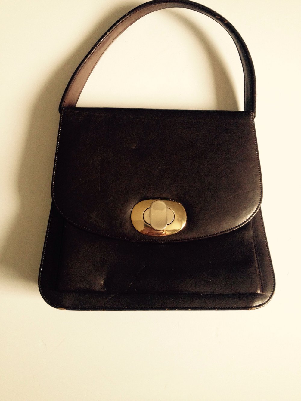 Schicke Vintage Blogger Leder Handtasche 