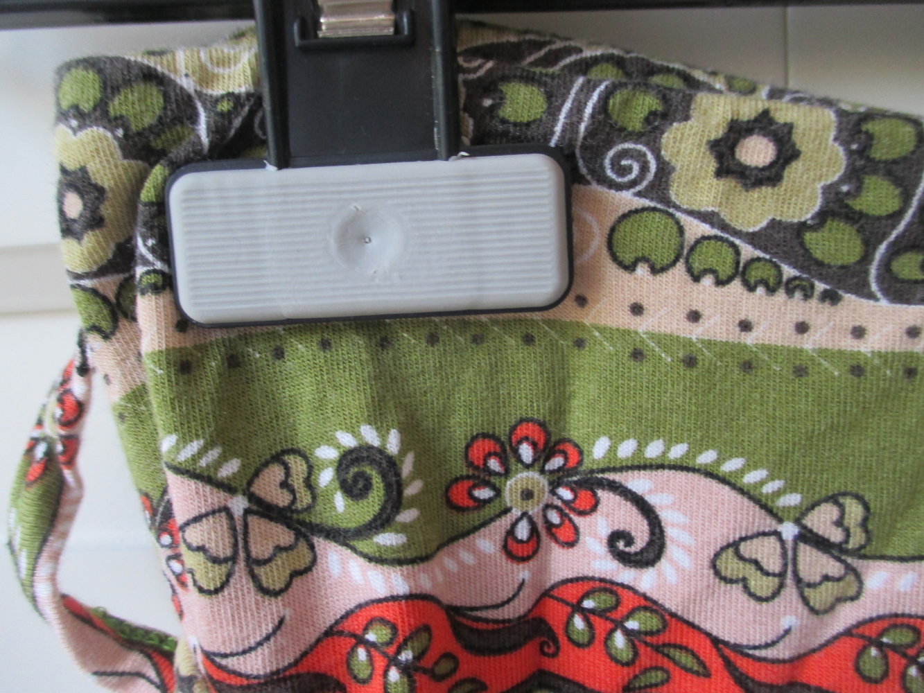 Mehrfarbiger Viskose Rock mit Bindegürtel, Gr. 36 