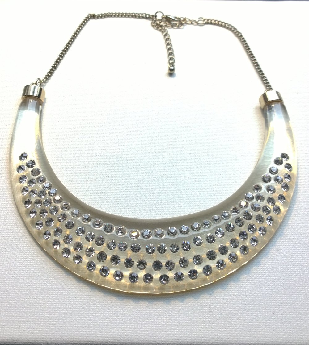 Statementkette Plexyreif mit Strassteinen