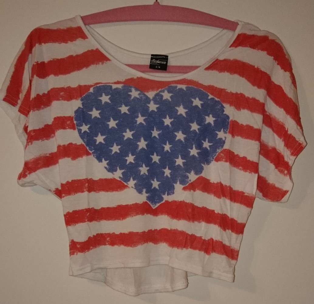 Crop Top Amerika-Herz
