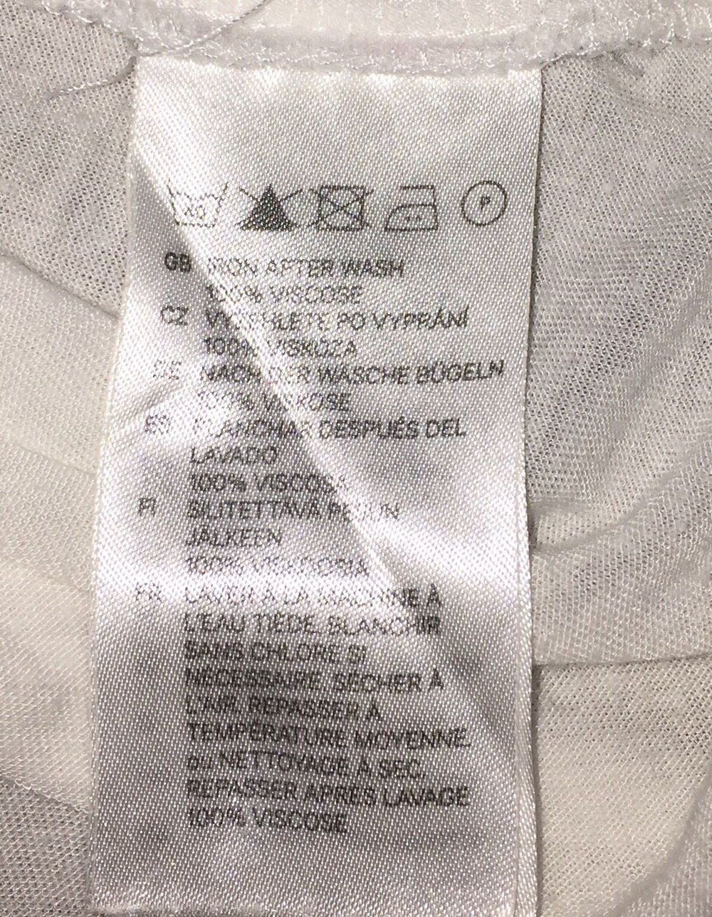 H&M ausgestelltes Tanktop LONGTOP weiß Gr. 34