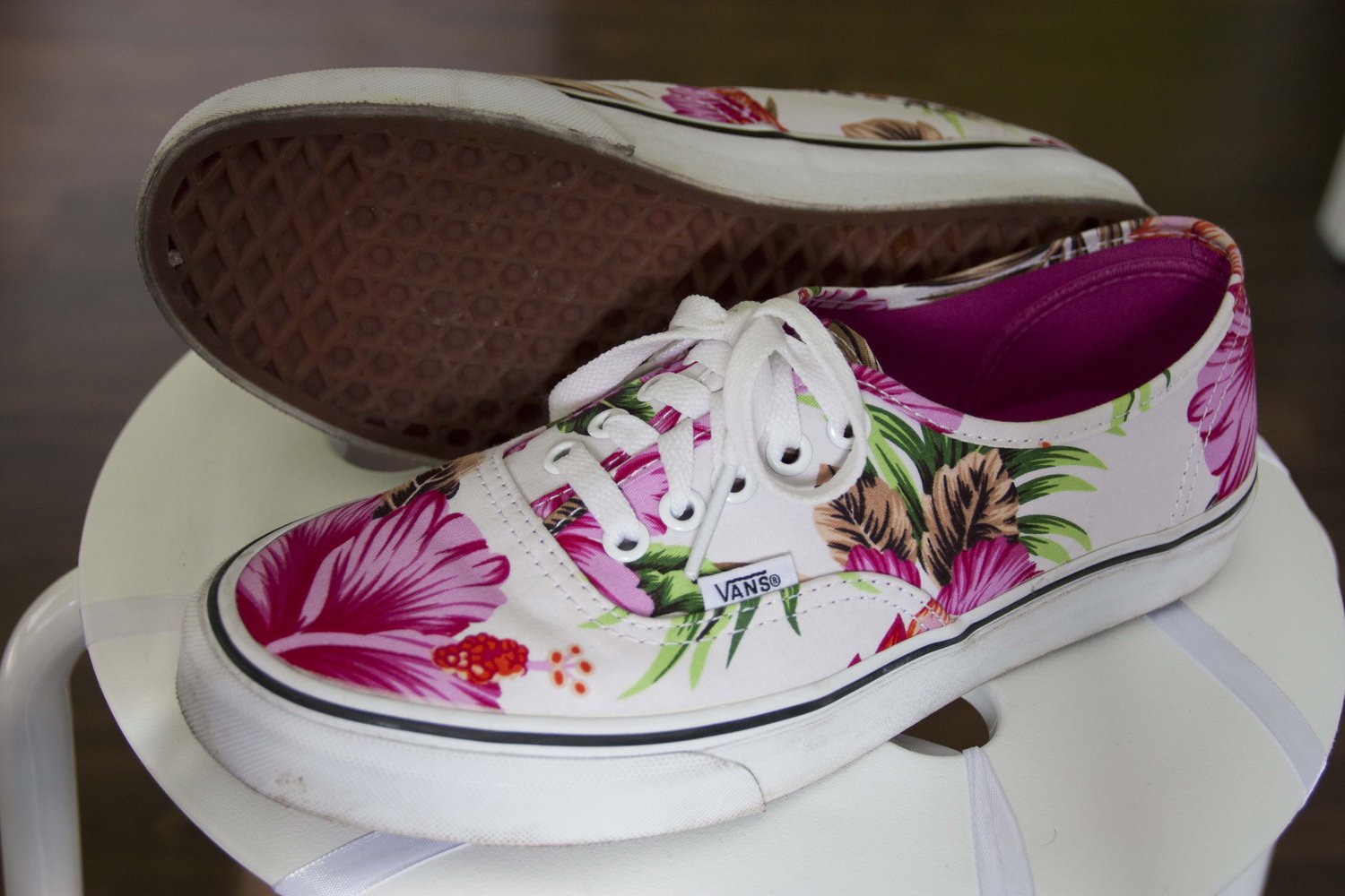 Vans authentic hawaiian floral white