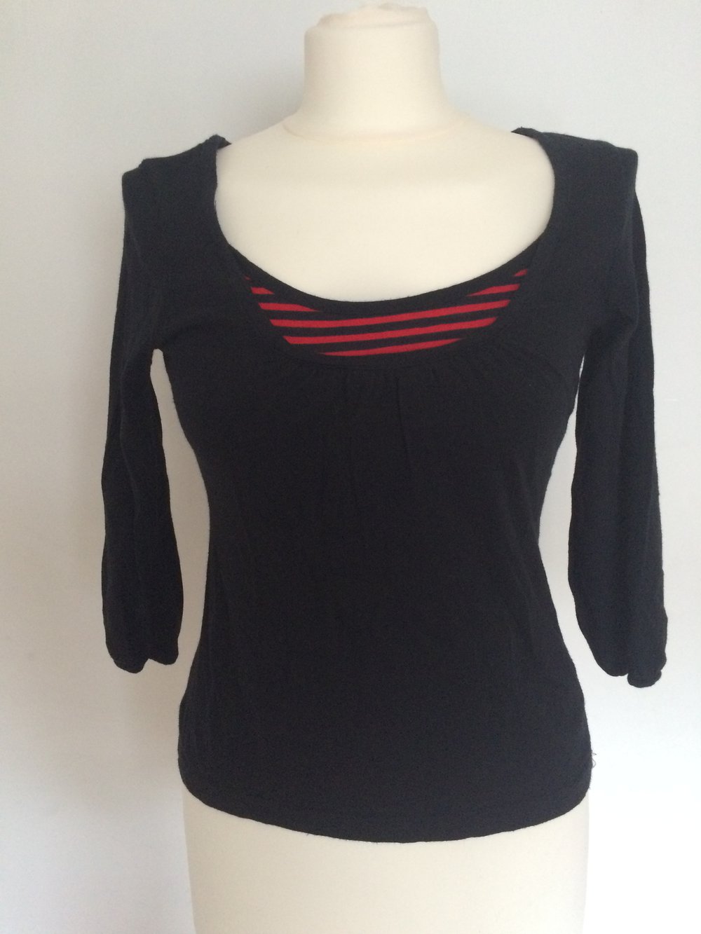 Oberteil/Bluse schwarz mit Abnäher