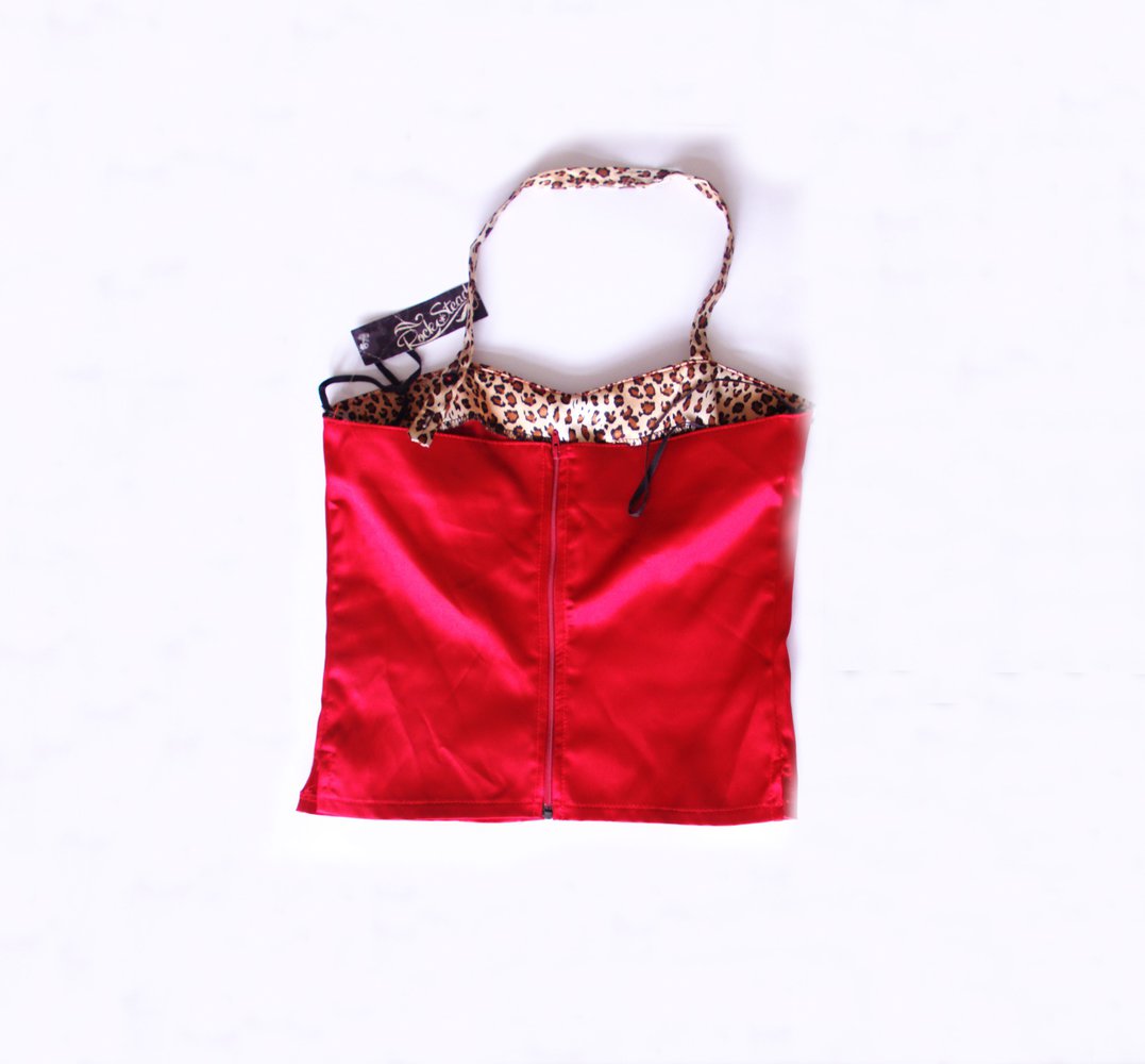 Shiny Corsagentop Rock Steady Gr. M 38 Leomuster Technopinup Festival retro vintage