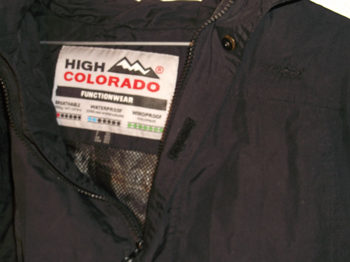 schwarze Regenjacke High Colorado