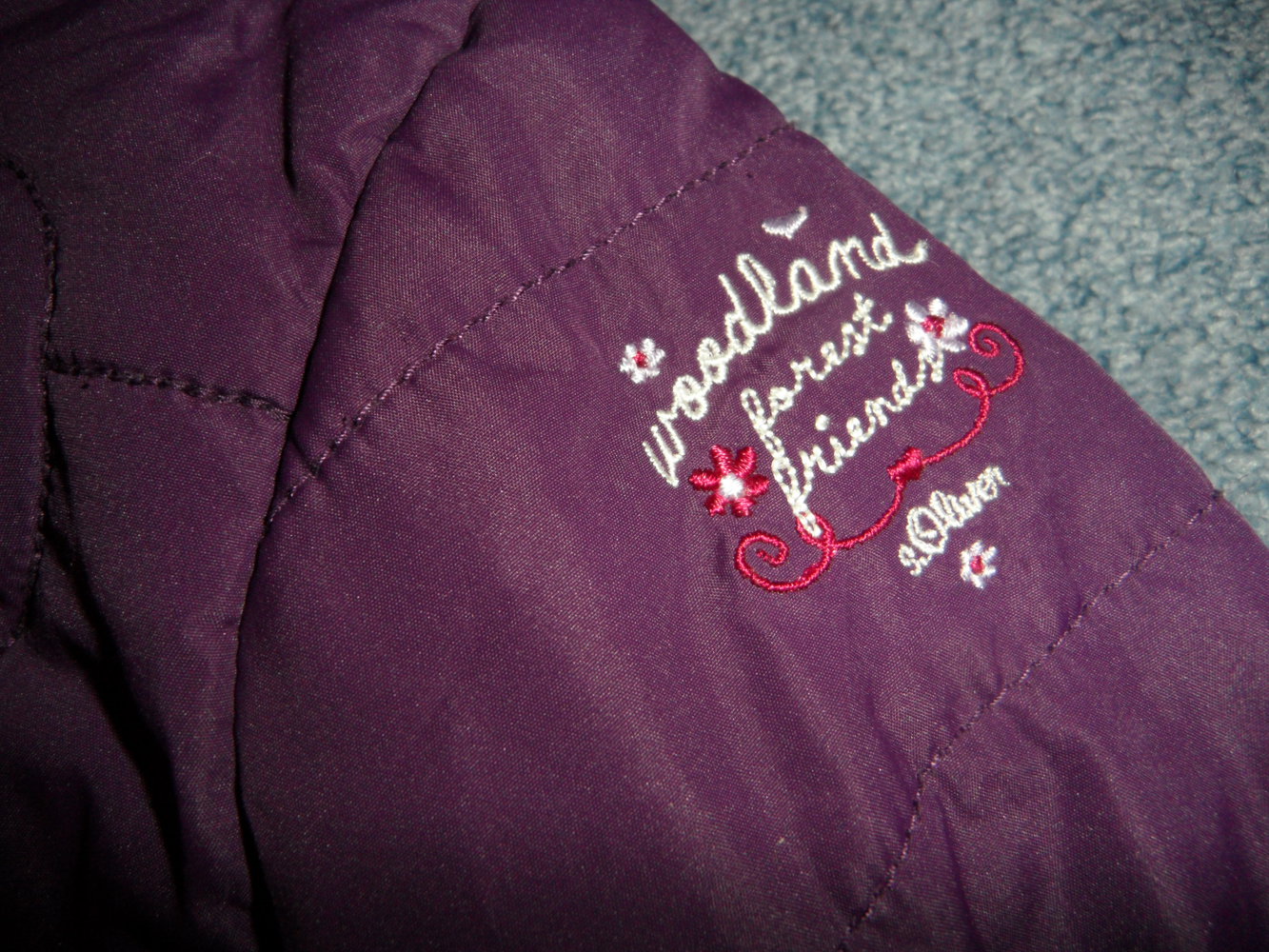 S.Oliver zuckersüße Winterjacke Herzen lila