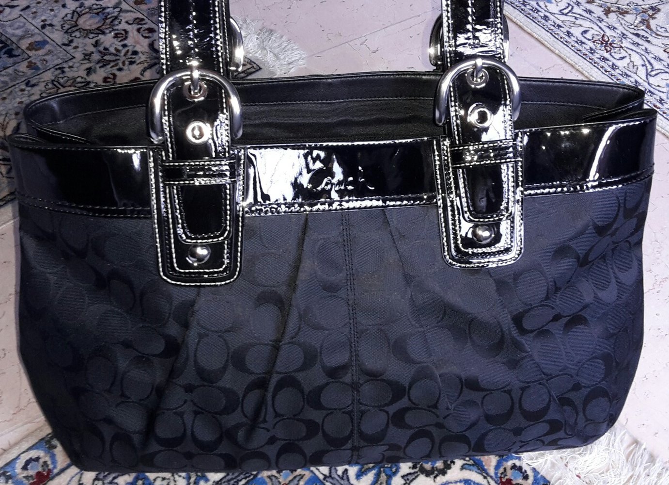 Neue Coach Handtasche in schwarz groß orginal