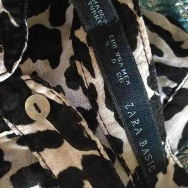 Zara Bluse Animalprint Leo Punkte