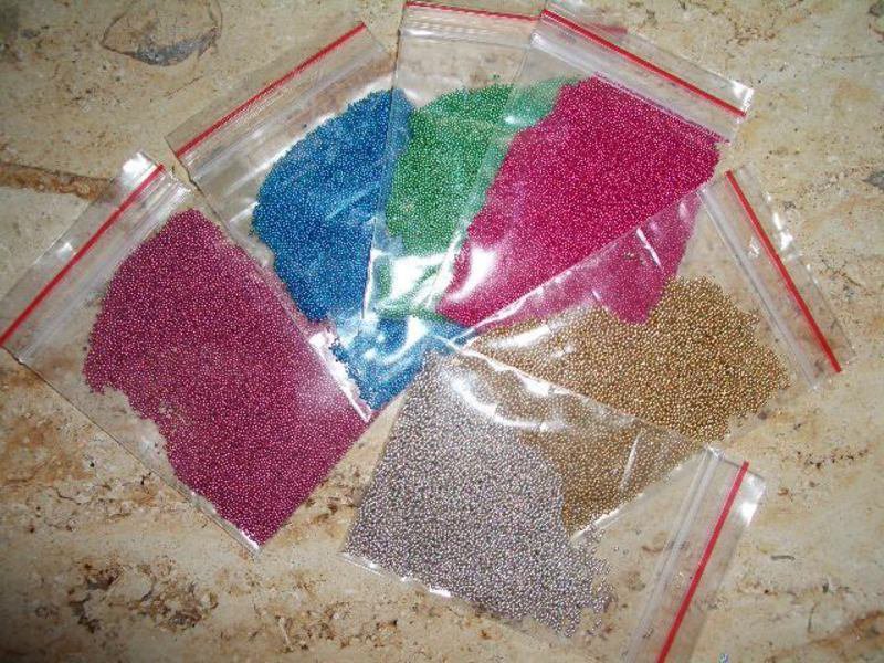 Nail Art  6x  Microbeads   Miniperlen   Caviar Perlen   BUNT    Neu!