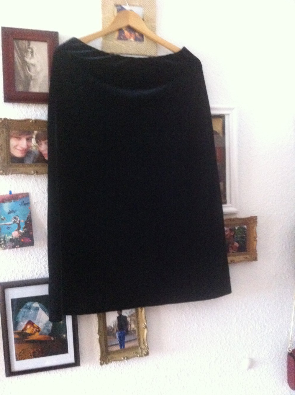 Samtrock schwarz Vintage