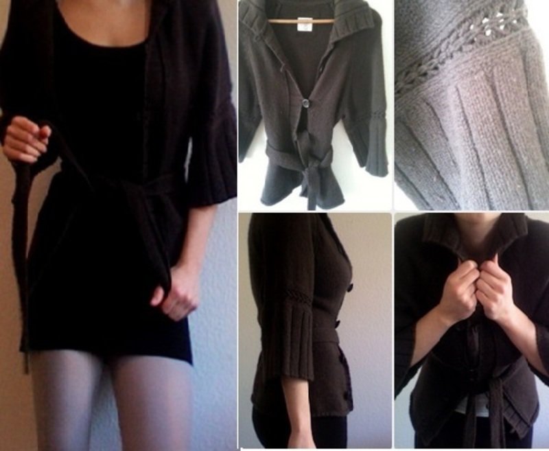 Wolljäckchen / Strickjacke Fledermausärmel