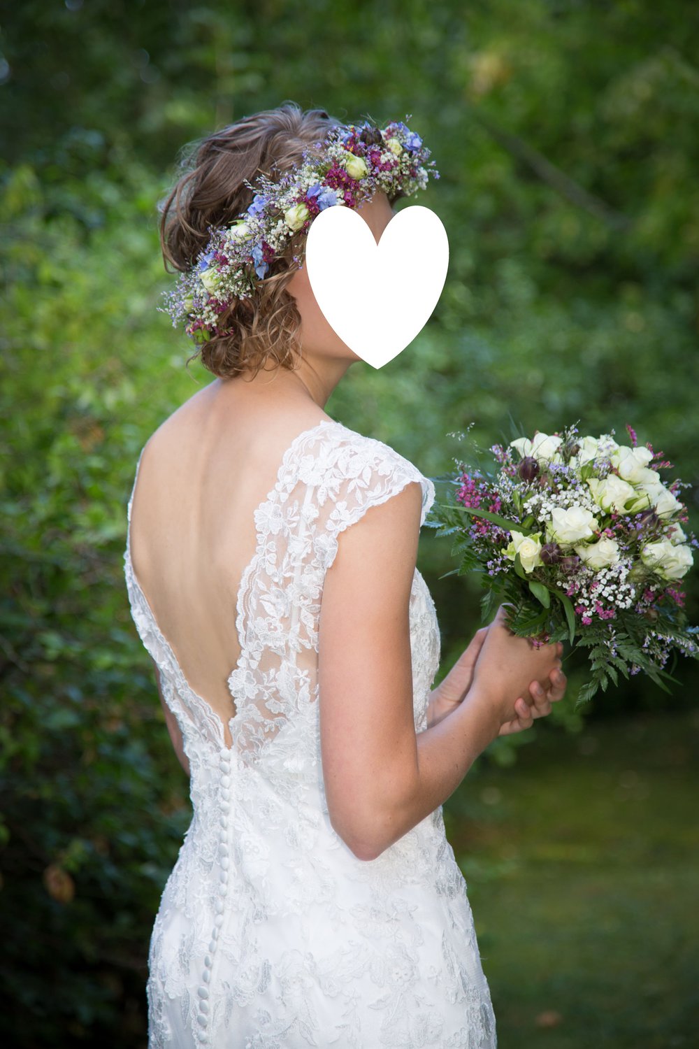 Brautkleid Sincerity 3785 Gr. 36 ivory/Spitze rückenfrei Schleppe