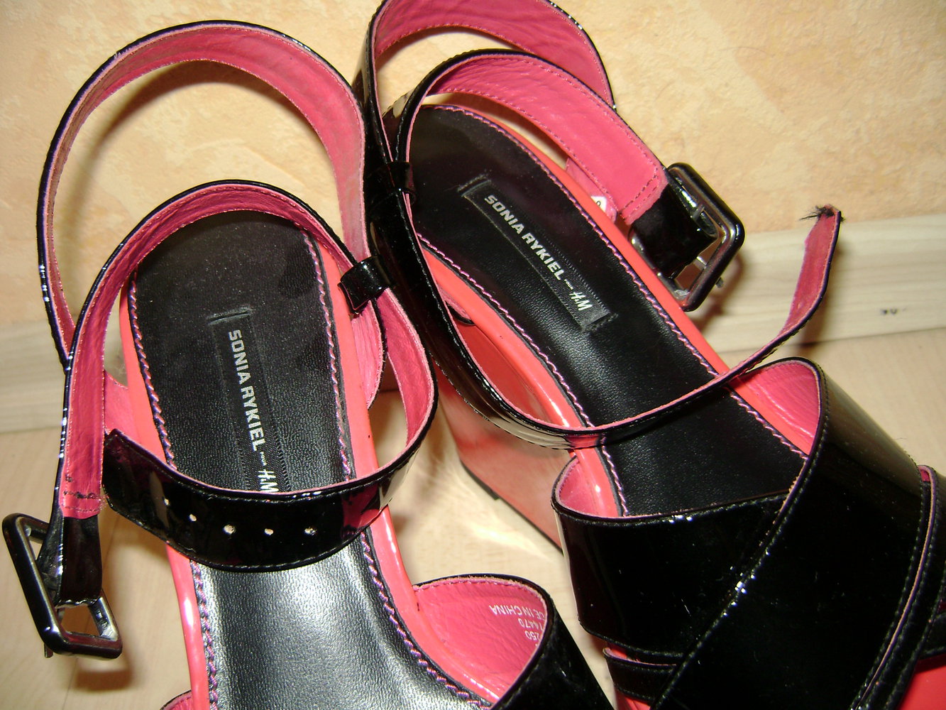 Sonia Rykiel for H&M Collection Plateau Sandalen Pink Lackleder